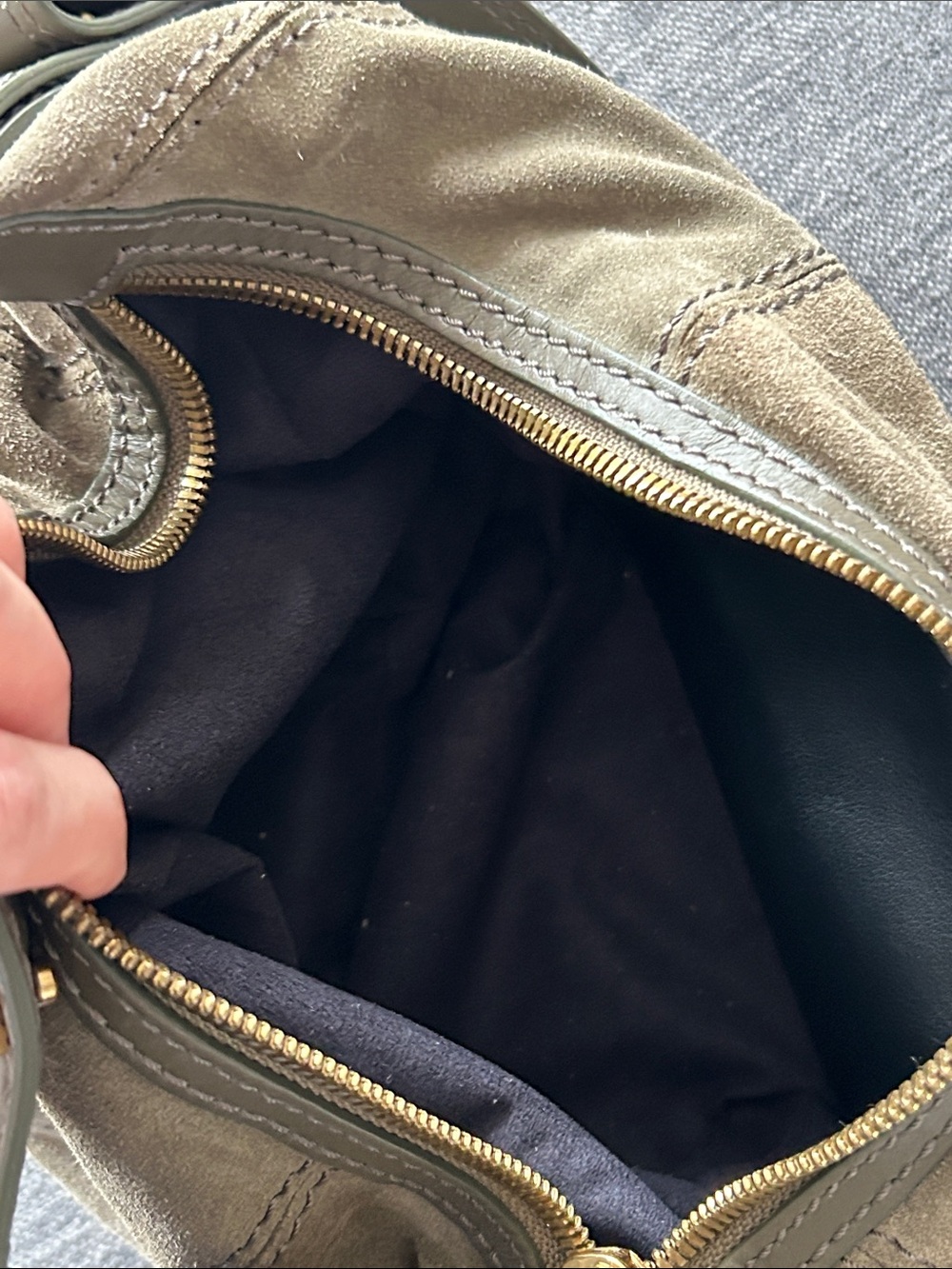 Zadig & Voltaire Le Cecilia Suede Patchwork Bag - Picture 10 of 10